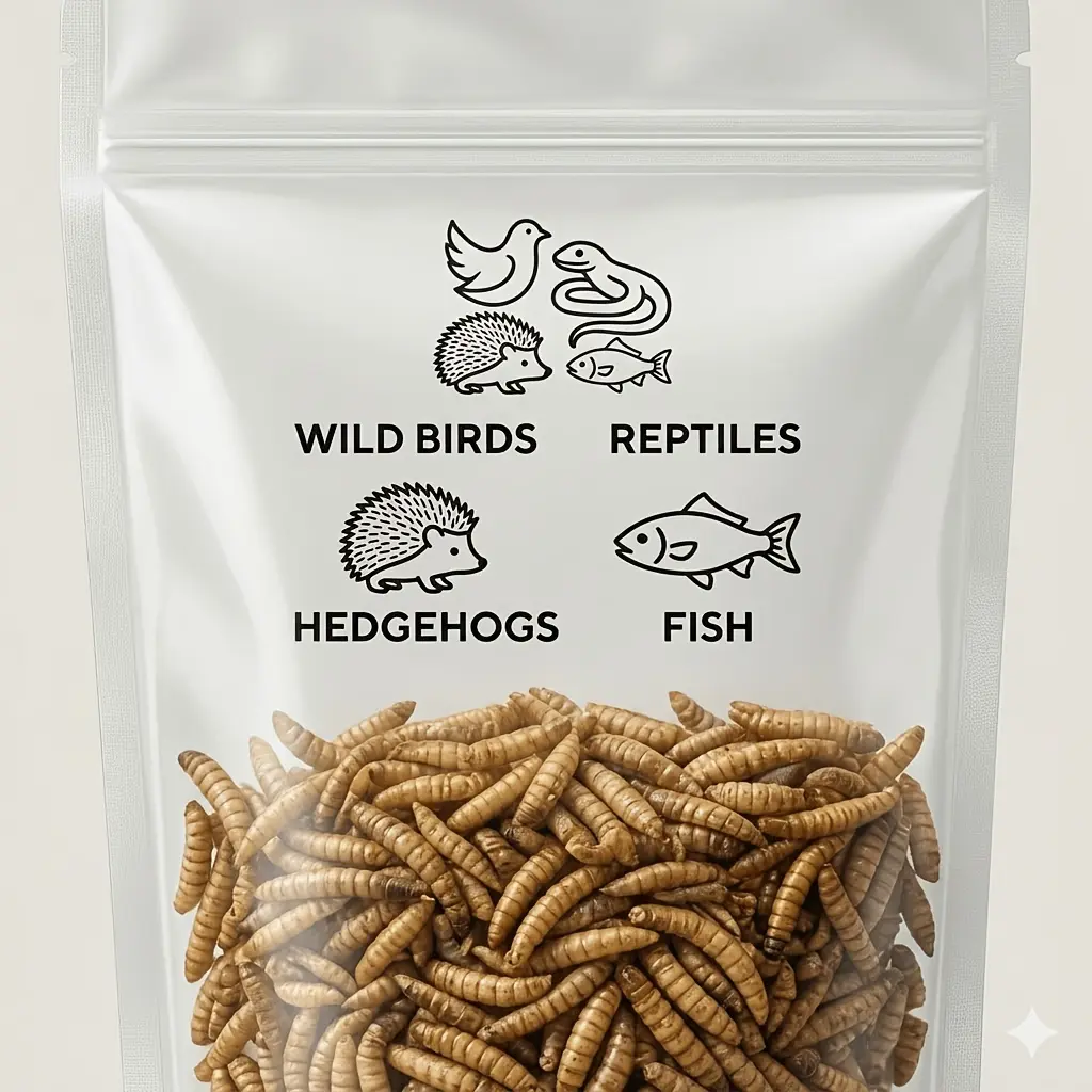 Premium Dried Black Soldier Fly Larvae for Chickens, Reptiles, Turtles, Hamsters| High Protein, Rich in Calcium, Non-Gmo Calci-Worms Healthy Pet Treats Diet Supplement, Hand-Sorted Grubs (0.22Lb-1.1Lb)