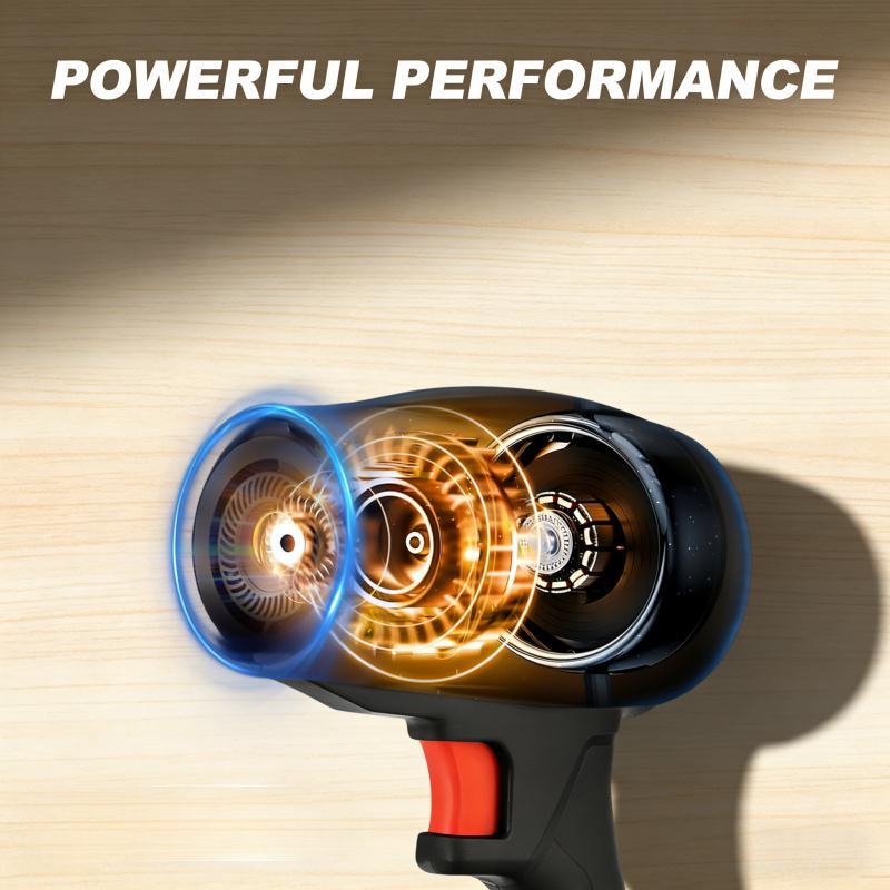 21V High-Power Cordless Handheld Blower with Battery, Lightweight Design, Powerful Airflow, Suitable for Yard, Lawn Care, Snow Removal, and Dust Removal in Various Scenarios