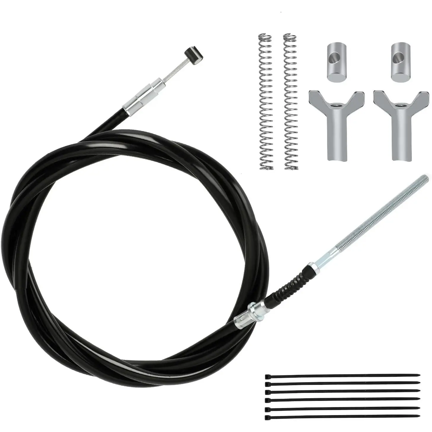 350 rear handbrake cable kit, suitable for Fourtrax 300 Rancher 350 400 420 2000-2006 Foreman 400 500 Rubicon 500 ATV parts, parking brake cable comes with rear brake adjuster hardware kit