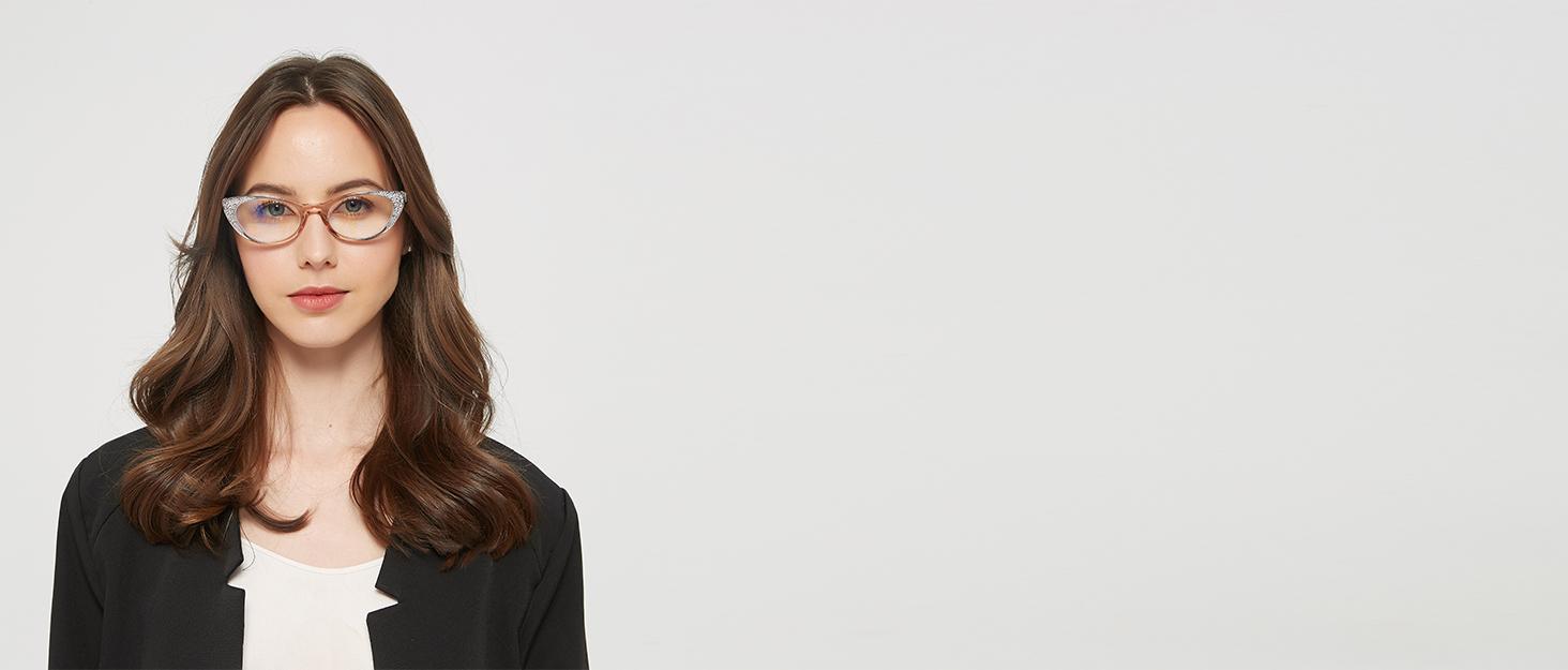 Blue Light Blocking Readers for Women - 2 Pair Ladies Computer Reading Glasses +1.25 Stylish Rectangular Frames Blue Ray Eyeglasses