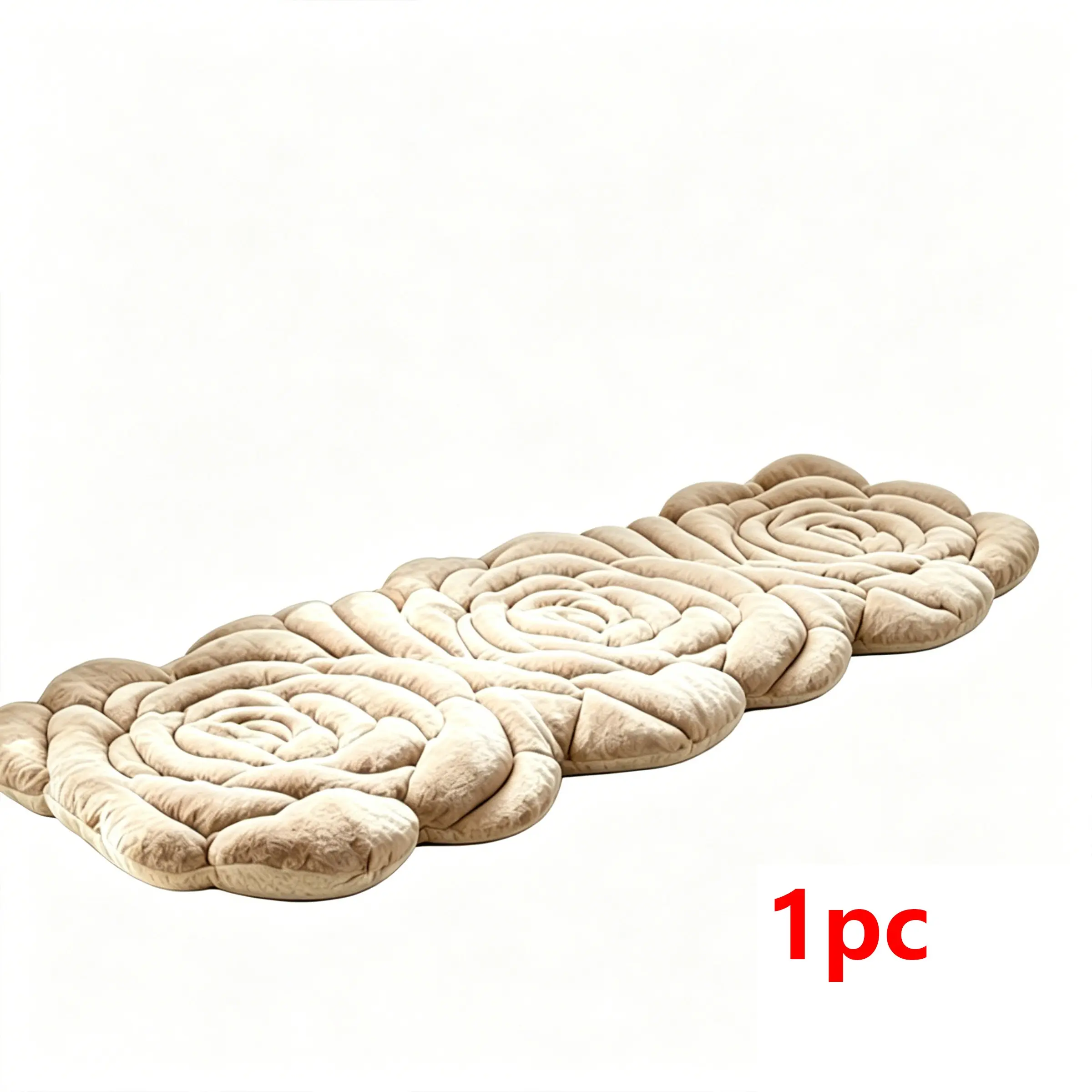1pc Luxury Rose Shaped Handmade Overstuffed Window Seat Home Decorative Cushion, Soft Fluffy Decorative Floor Pillow, Non-slip & Durable, Fits Living Room Bedroom Tatami, All Season, Machine & Hand Washable