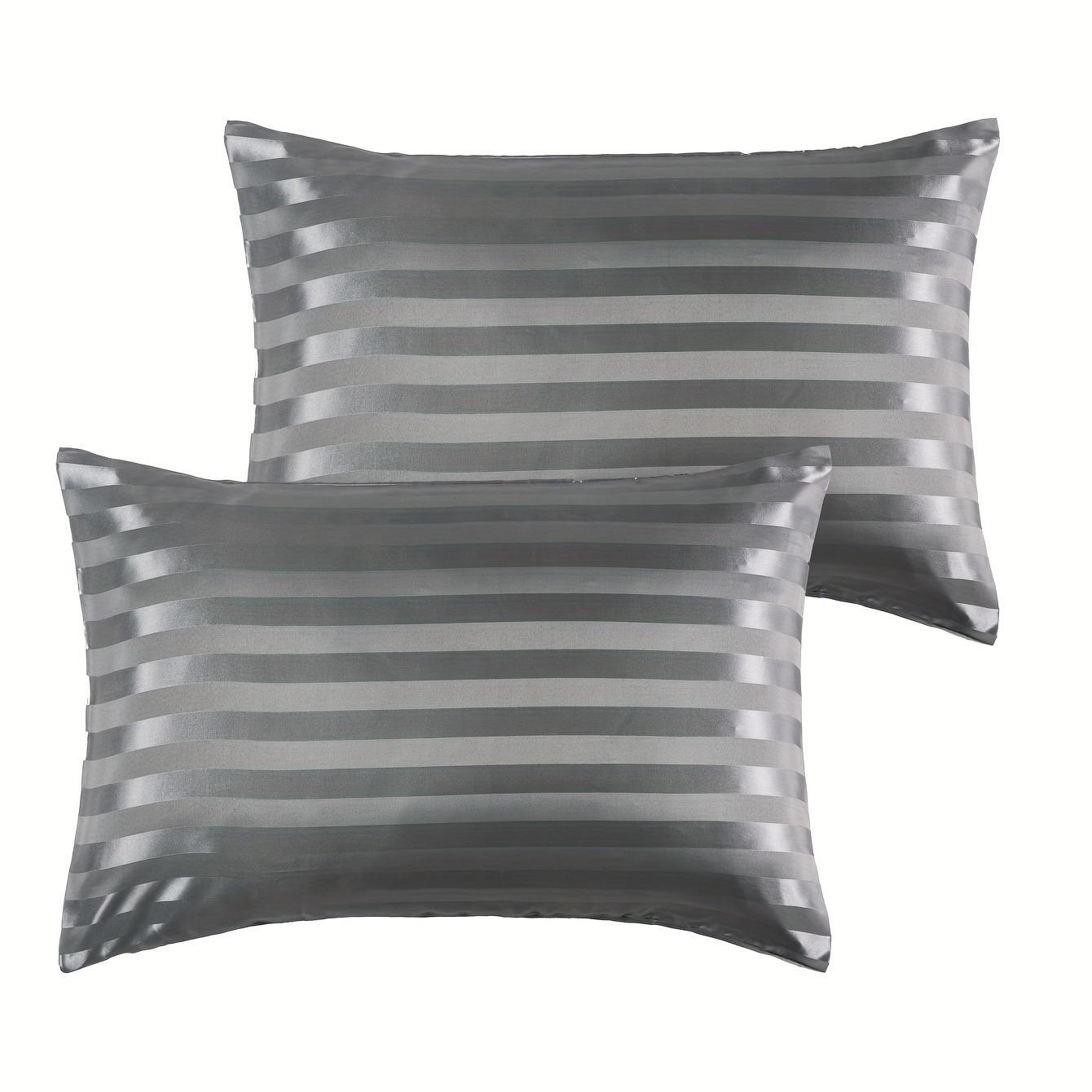 Solid Color Satin Pillowcase, 2 Counts Modern Simple Pillowcase without Filler, Soft Comfortable Pillow Cover for Home Bedroom Dormitory Hotel