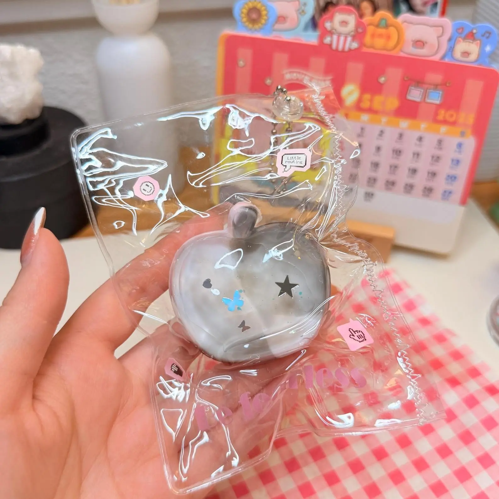 Galaxy Apple Taba Squishy Toy Keychain | Soft Slow Rising Silicone Squishy | Kawaii Food Squishy | Gift Ideas