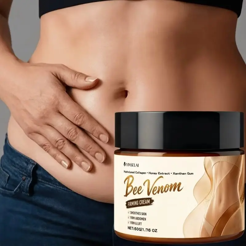 Abdomen Firming Lotion with Bee Venom, Smooth Crepey Skin, Lift & Tighten Sagging Belly, Non-Greasy Firming Treatment