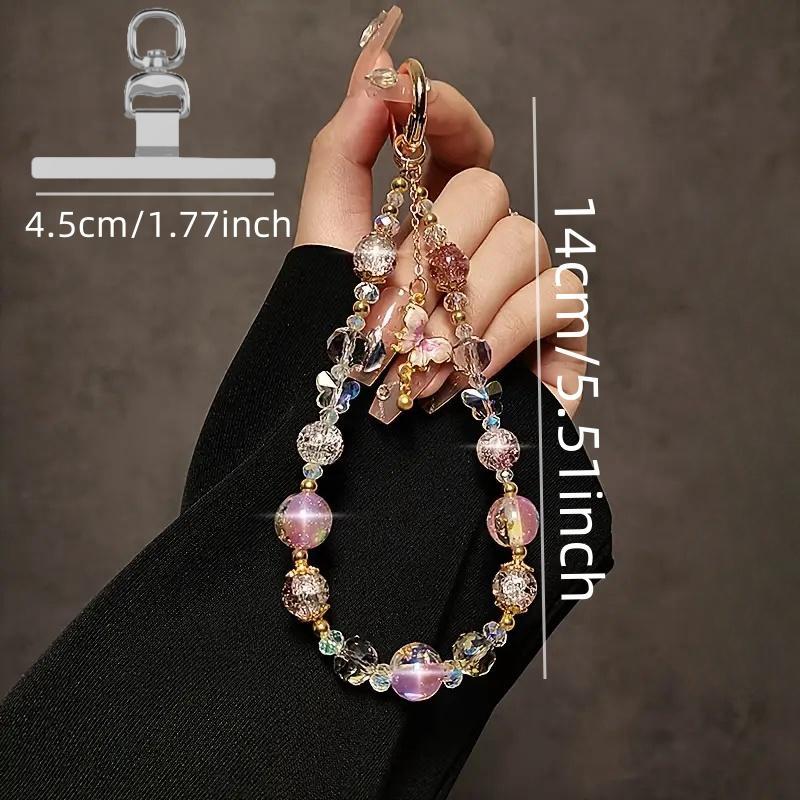 Phone Chain & Phone Lanyard Patch, Fashionable Phone Lanyard & Phone Back Holder, Phone Accessories for Women & Girls, Phone Charm & Phone Wrist Strap, Cell Phone Charm