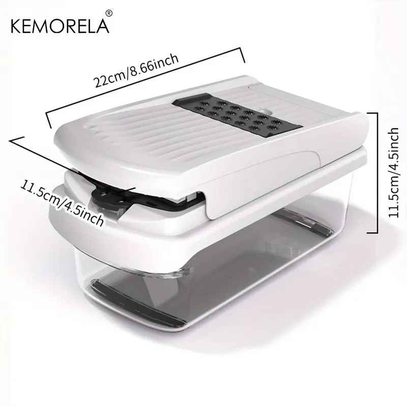 Kemorela 22in1 Vegetable Chopper, Multifunctional Fruit Slicer, Manual Food Grater, Onion Mincer, Potato Shredder, Carrot Shredder, Kitchen Gadget