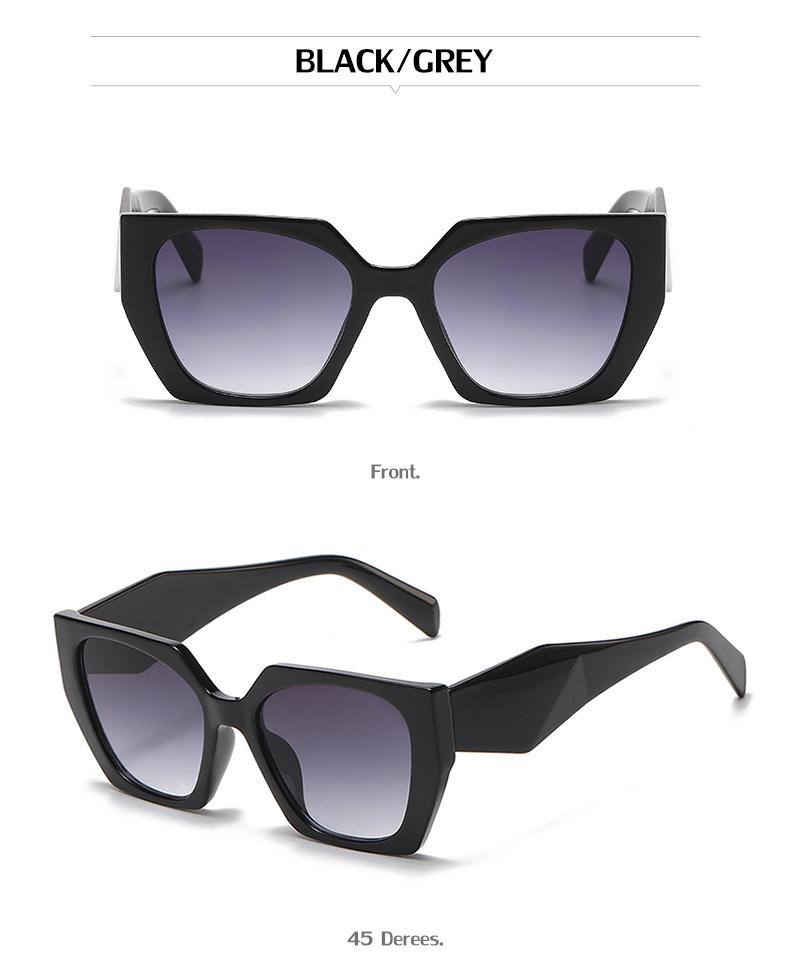 New Fashion Cat Eye Wide Arm Sunglasses for Women High-end Ins Style Wholesale Full Frame UV Protection Sunglasses