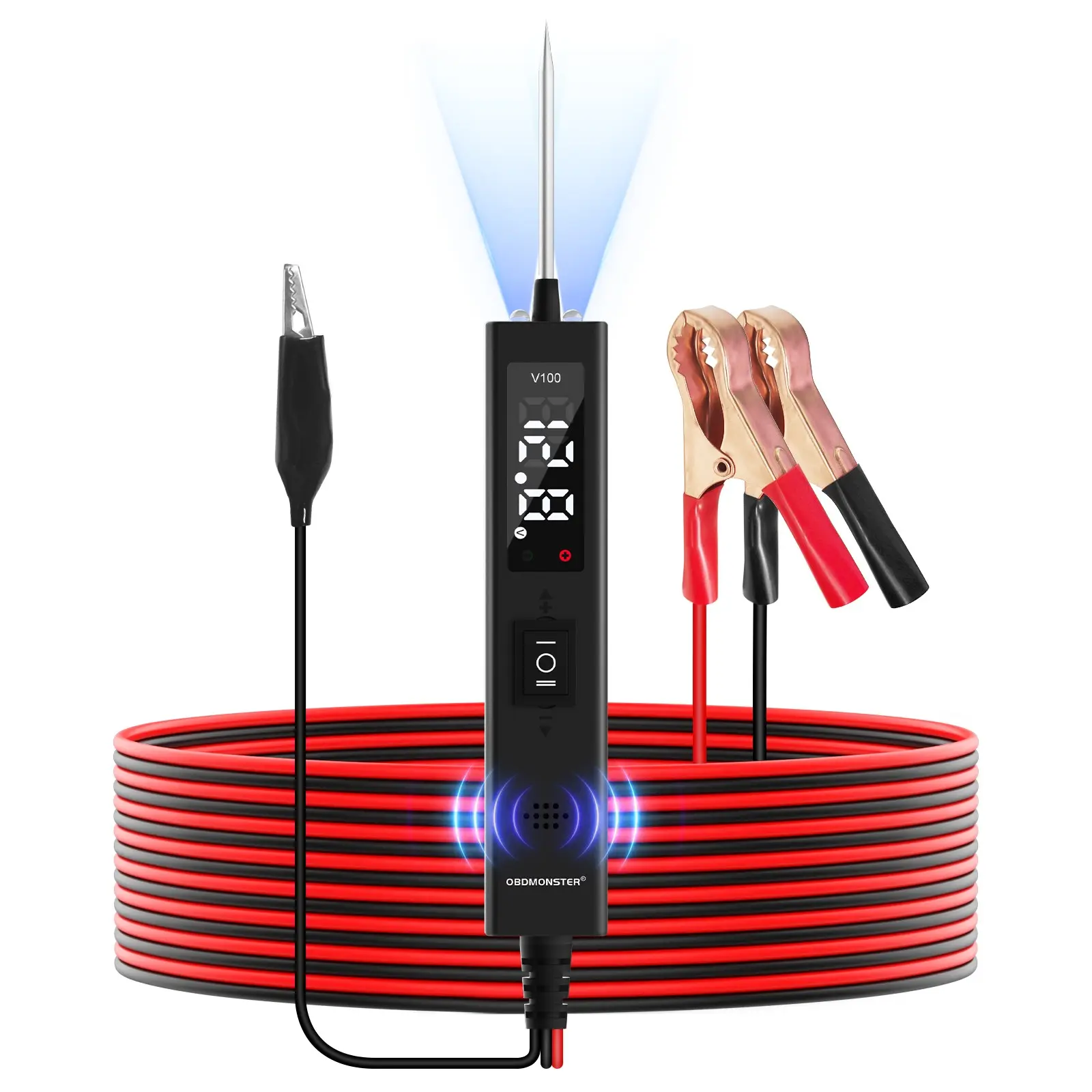Car Circuit Tester, 12V 24v Voltage Test Meter, LED Probe, Continuity, Polarity, Ground Detection, Short Circuit Locator, Trailer Light Tester