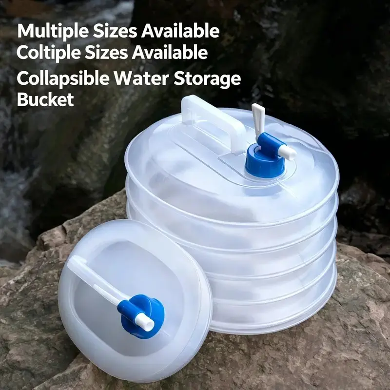 Foldable Water Bucket – Large Capacity (15L) Portable Water Container with Handle, Ideal for Outdoor Camping and Picnics