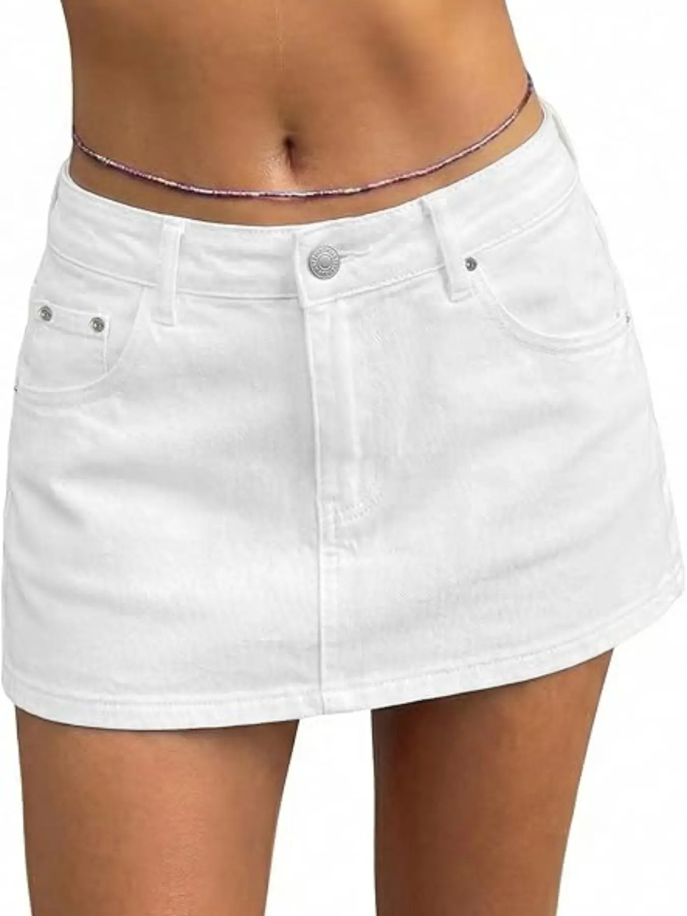 High Waist Slim Fit Pencil Skirt with Pockets, Elegant Woven Fabric, Short Length, All Seasons Wear, Women's Fashion Clothing