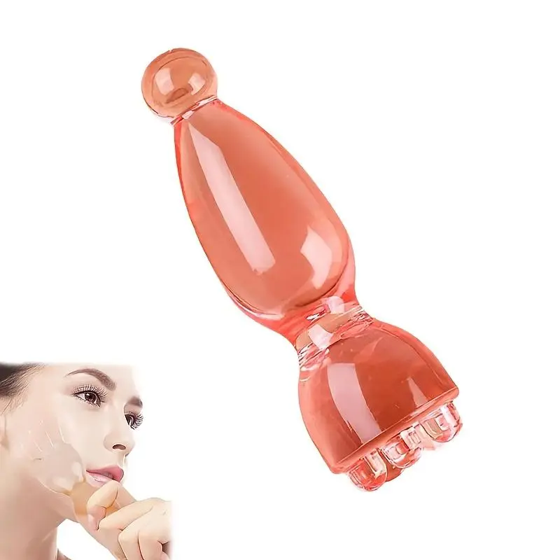Anti-Artificial Jade Lotus Seed Eye Manual Massage Roller, Compact Form Resin Body Dual-Head Gua Sha Meridian Stick Skincare Tool (Home Supplies)
