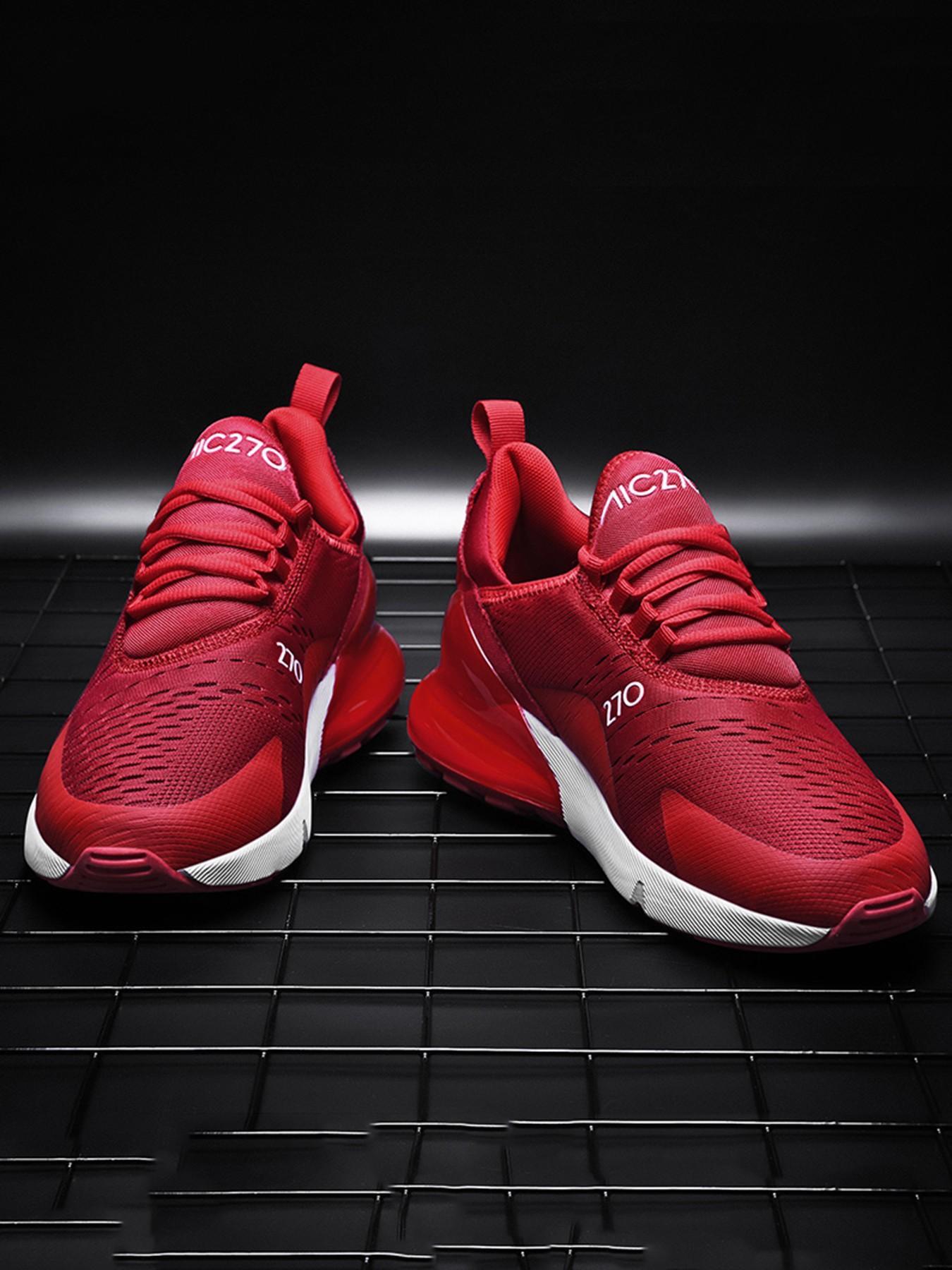 Men's 270 Air Cushion Running Sneakers, Breathable Mesh Upper, Shock-Absorbing Sole, Athletic Gym Shoes for American Athletes & Sneakerheads