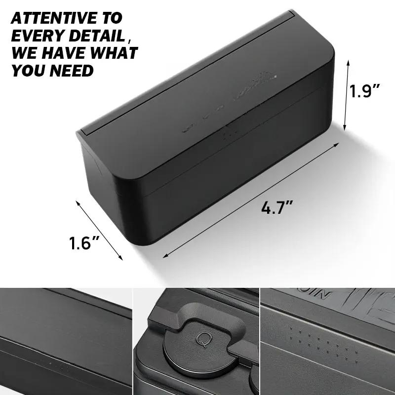 Compact Coin Holder for Car Change Organizer Precision Design Universal Fit Eco-Friendly Durable Materials 4.7x1.6x1.9in Concealed Storage Flip Lid