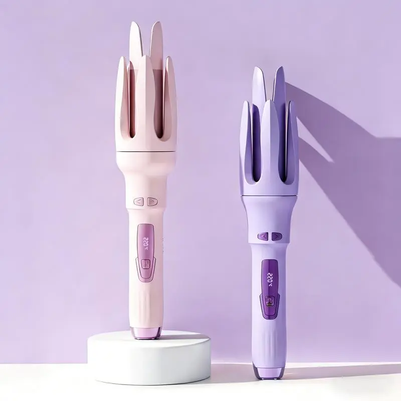 Automatic Hair Curling Iron, 1.25 Inch Hair Curler, Negative Ion Automatic Hair Hair Curl Wand, 4 Modes Temperatures Rotating Curling Iron for Women, Hair Styling Tools for Home, Comfort Hair Curler