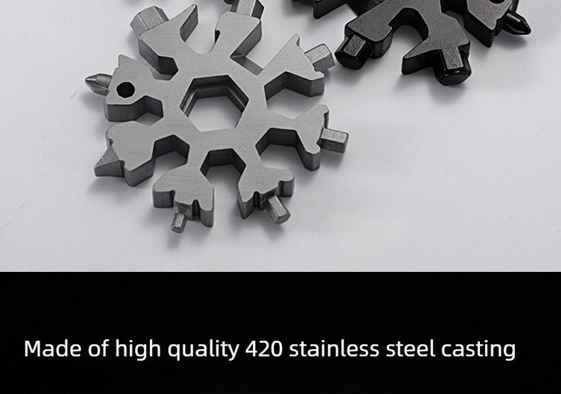 Multi-functional key snowflake wrench, multi-purpose electrician tool, universal portable screwdriver