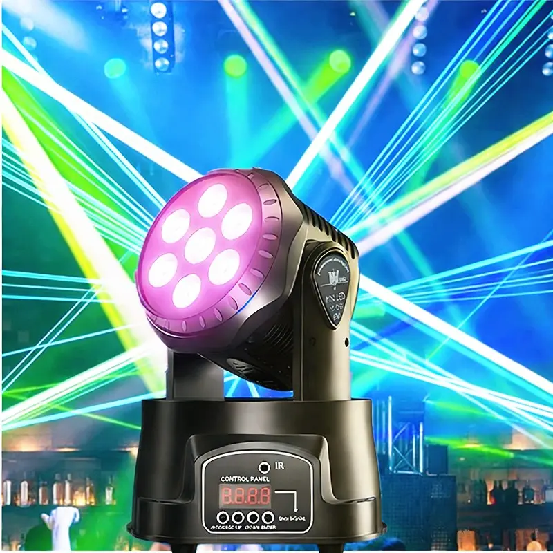 DJ Disco Stage Light, Party Light, Ambient Light, 180-Degree Rotating Headlight with Sound and Remote Control Functions, Ideal for Stage Performances, Bars, KTVs, Parties, Birthdays, Weddings, Interior Decoration, Singing and Dancing