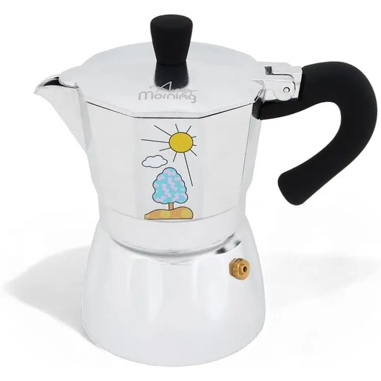 Espresso Stovetop Moka Pot, 6 Cup, 8 Oz,  | Italian Coffee Maker, , PBA Free, 6 Espresso Cups