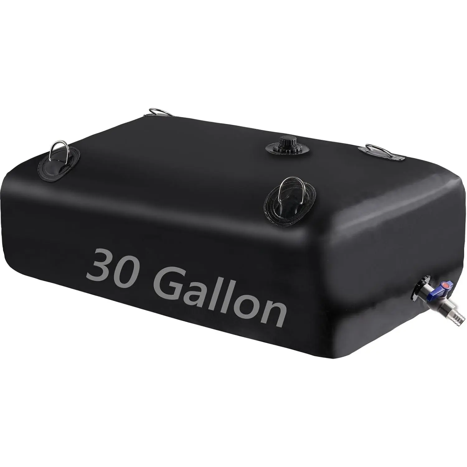 Collapsible Portable Water Tank - 30 Gal/110L Fireproof, Abrasion-Resistant Large Storage with 3/4" PVC Spigot, Hose Kit, High-Density Coated PVC Mesh, High-Frequency Welding Embossed Bonding for Pet, Camping Use, 110 Liters