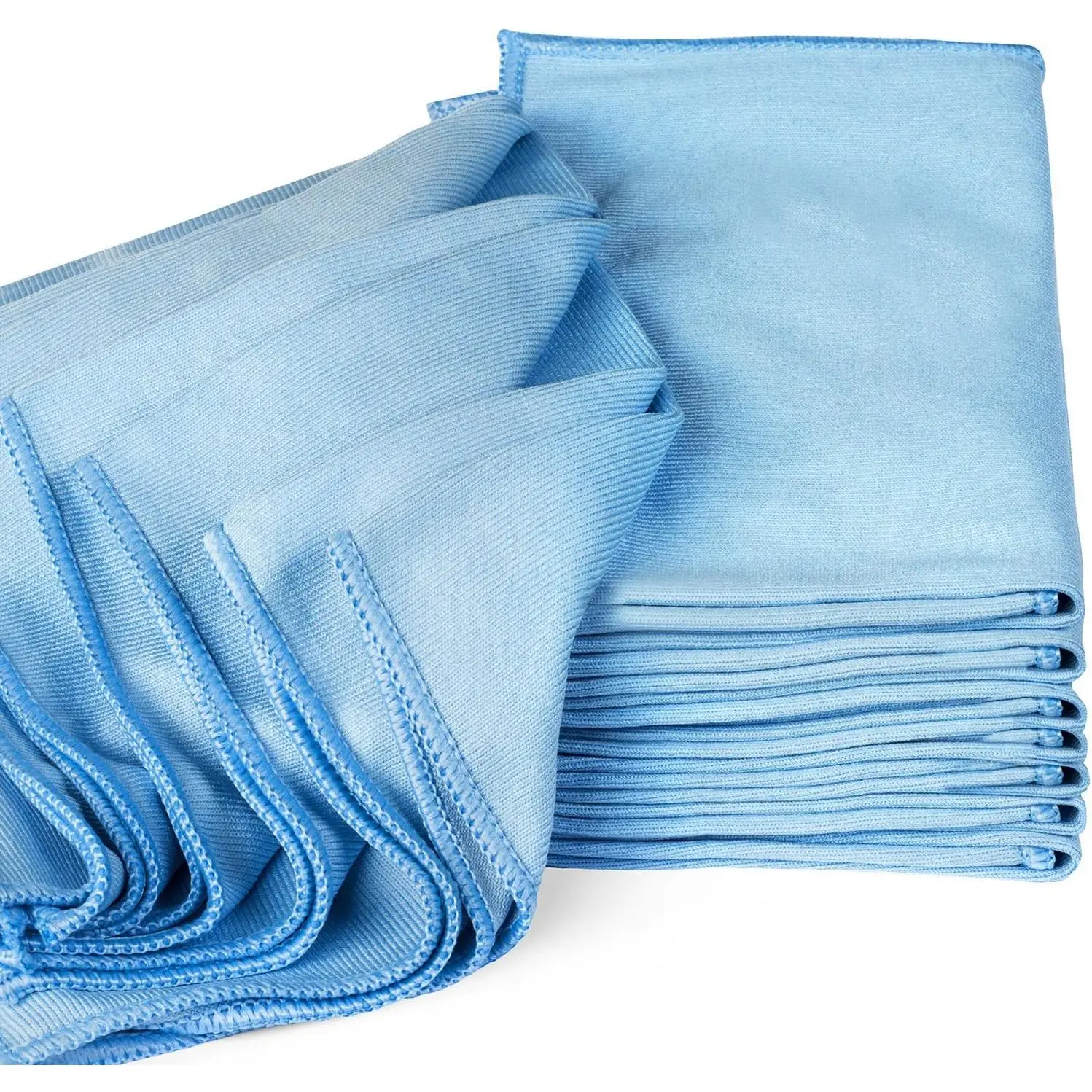 Microfiber Glass Cleaning Cloths - 8 Pack (16x16 in) - Streak-Free, Lint-Free - Car Window, Windshield, Stainless Steel Cleaning Accessories, 16\X16\
