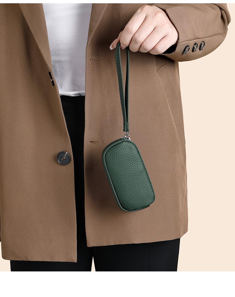 Mini Handheld Clutch for Women Double Zipper Coin Purse with Multiple Card Slots Small Portable Wallet for Coins Cash & Essentials Everyday Use