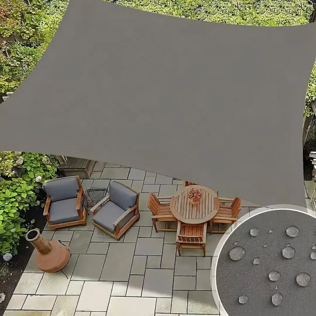 420D Oxford Waterproof Shade Sail, UPF50+ All Weather UV Wind Fade Resistant Outdoor Shade Canopy with Reinforced D-Rings for Patio Backyard Pool Deck Pergola