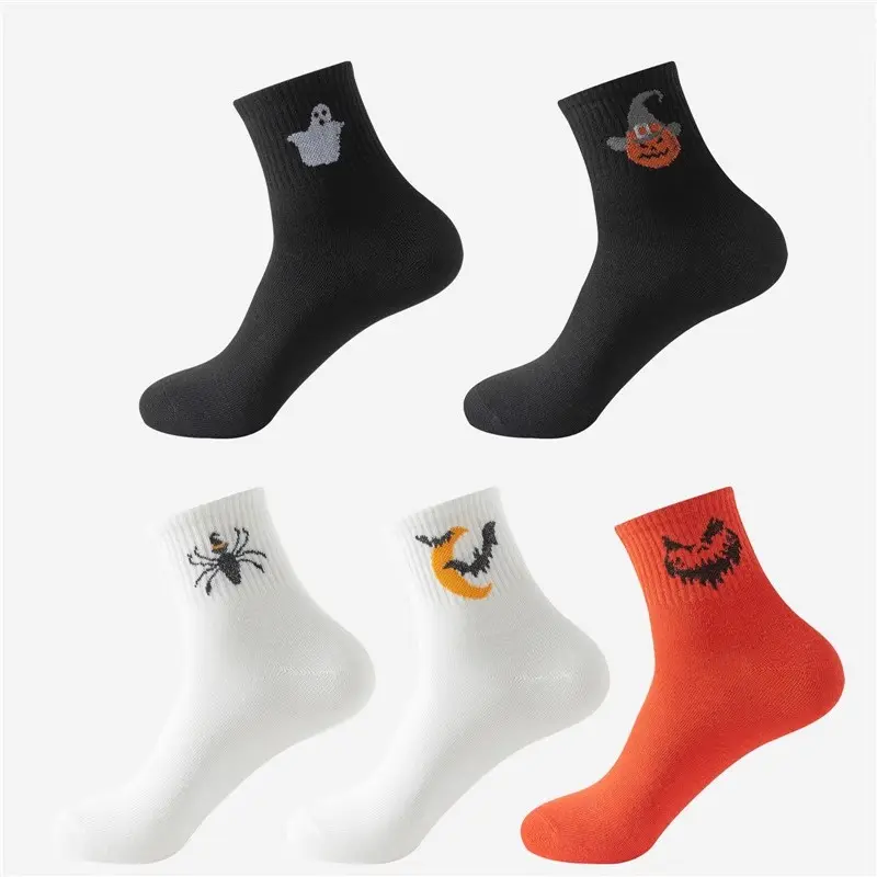 Comfortable Skin-Friendly Halloween Socks, Funny Pumpkin Print Couple Casual Socks, Funny Novelty Casual Socks, Odor-Resistant Moisture Wick All-Match Sports Socks for Men Women