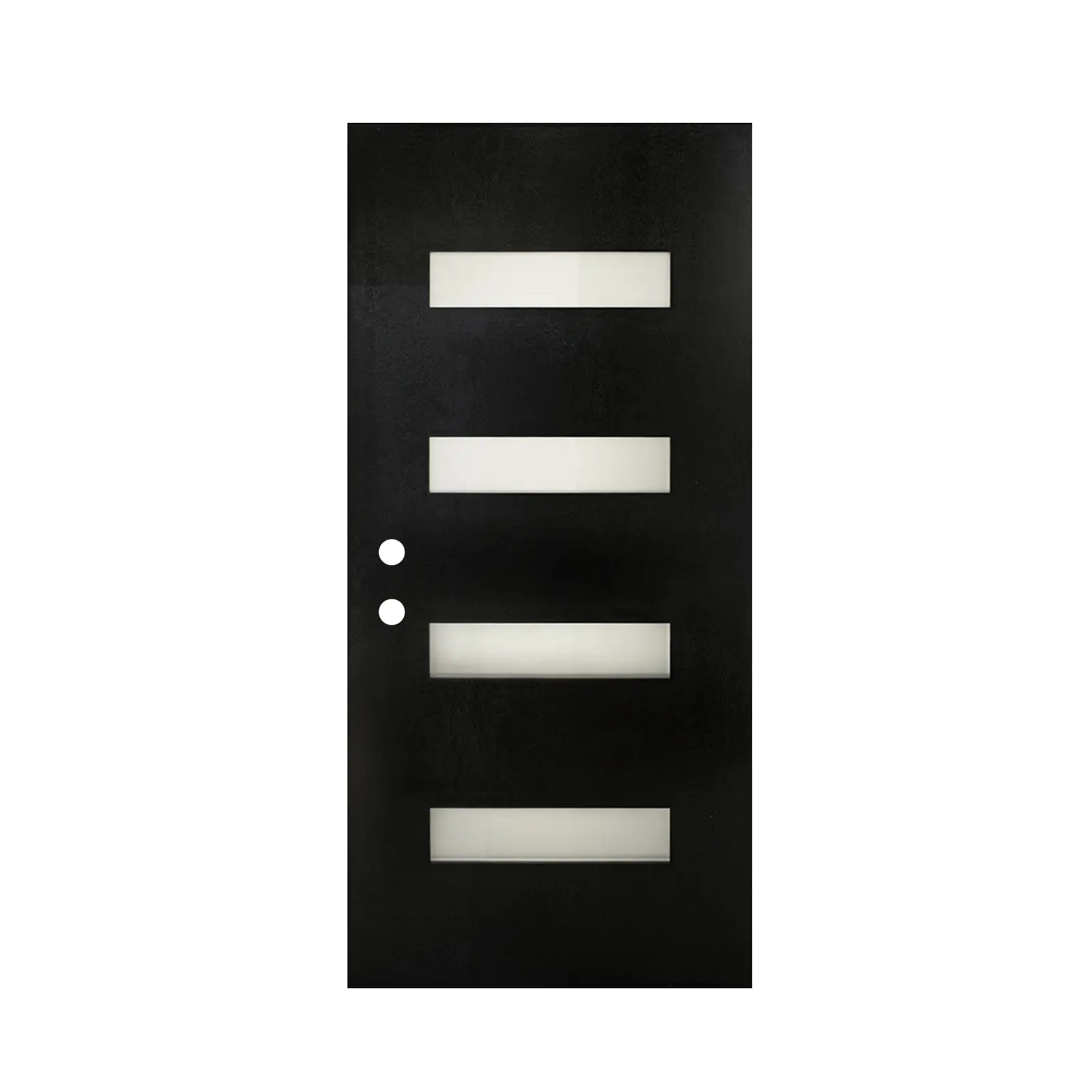 ARCH 36x80 Fiberglass Entry Door Slab Frosted Glass Black Finish Modern Contemporary Front Door Slab Right Hand Inswing Polyurethane Foam Core LVL Stile Durable Water Resistant for Home Garden Outdoor Use, Black Color Options, Fiberglass Material