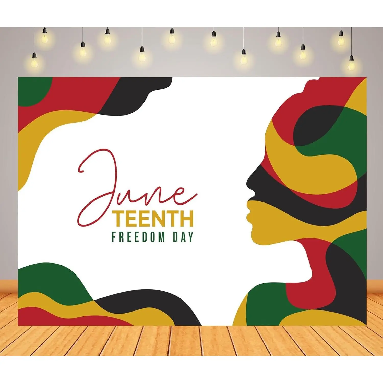Fabric Juneteenth Backdrop June 19th 1865 African American Independence Freedom Day Background Juneteenth Party Decorations Banner Happy Juneteenth Patriotic Photo Shoot Studio Props