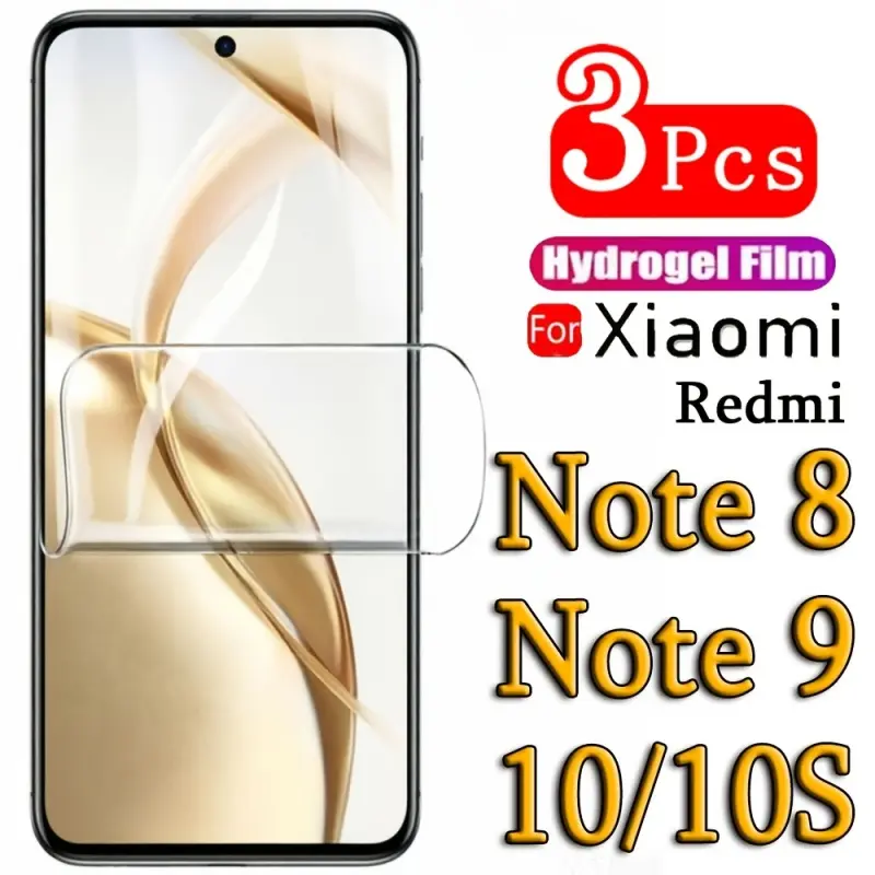 3-piece set of hydrogel screen protectors for Xiaomi Redmi Note 8 9 10 10S Pro liquid film screen protector