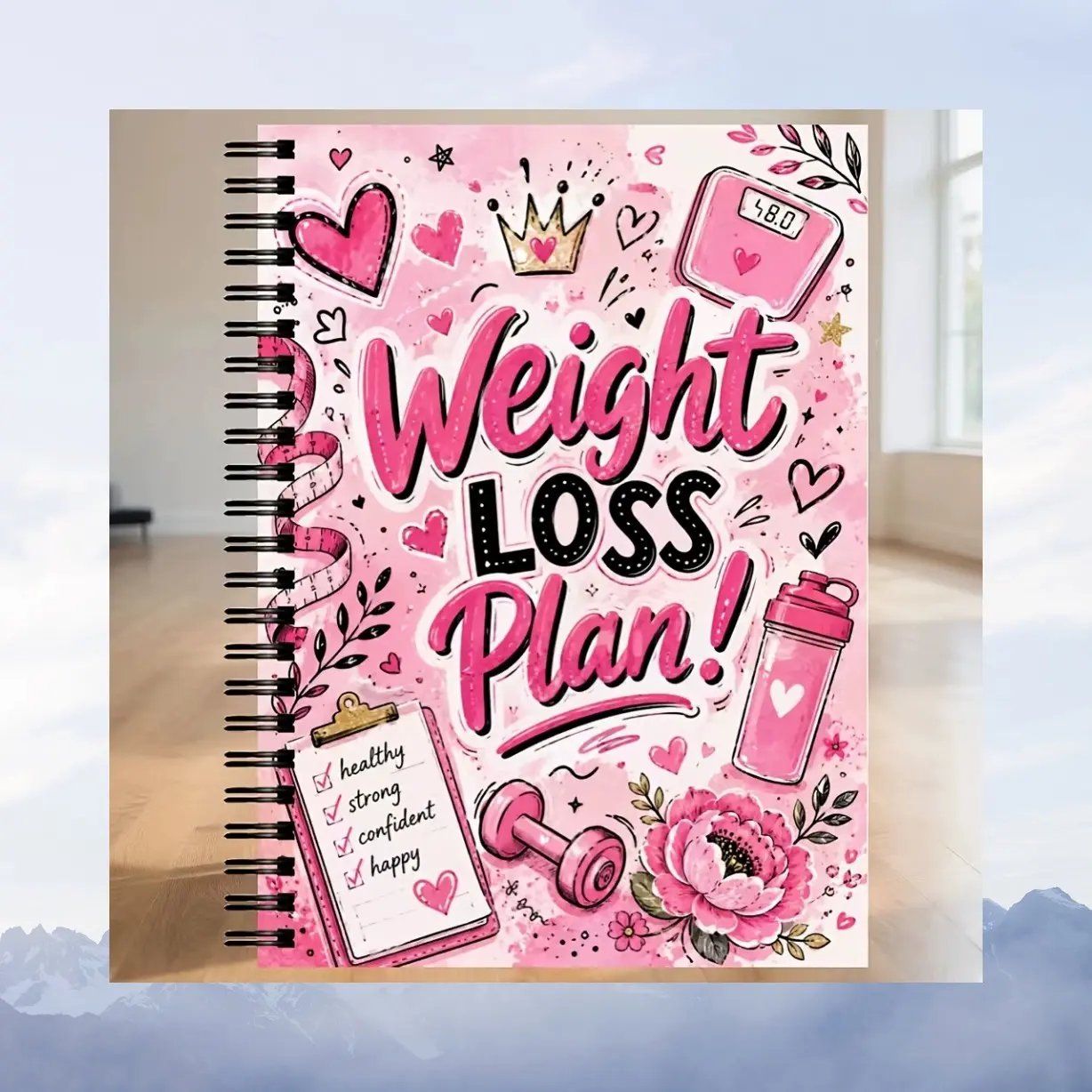 Fat Loss Plan Notebook, Ideal for Weight Management, Track Your Progress, Organize Diet Plans, Essential Tool for Health Enthusiasts
