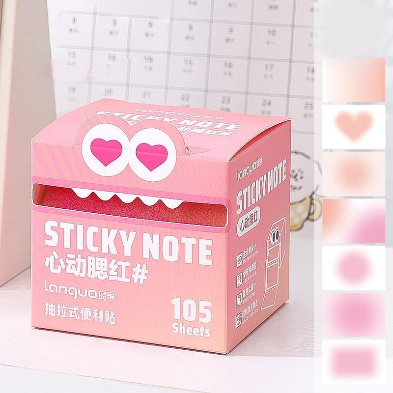 Random Color Cute Monster Pattern Sticky Notes, 105pcs/box Creative Multi-Purpose Sticky Notes, Sticky Memo Pads for Home, School and Office, Sticky Labels #GLOBAL PICKS