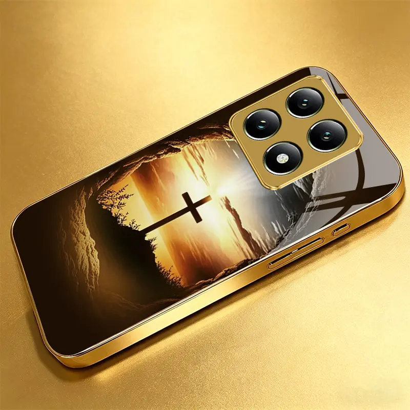 Cave Cross Pattern phone case for Xiaomi Poco X8 Pro Max/Poco X8 Pro/Poco X5/17T Pro/17T/14T Pro/14T Full coverage, stylish and luxurious, high-value protective case
