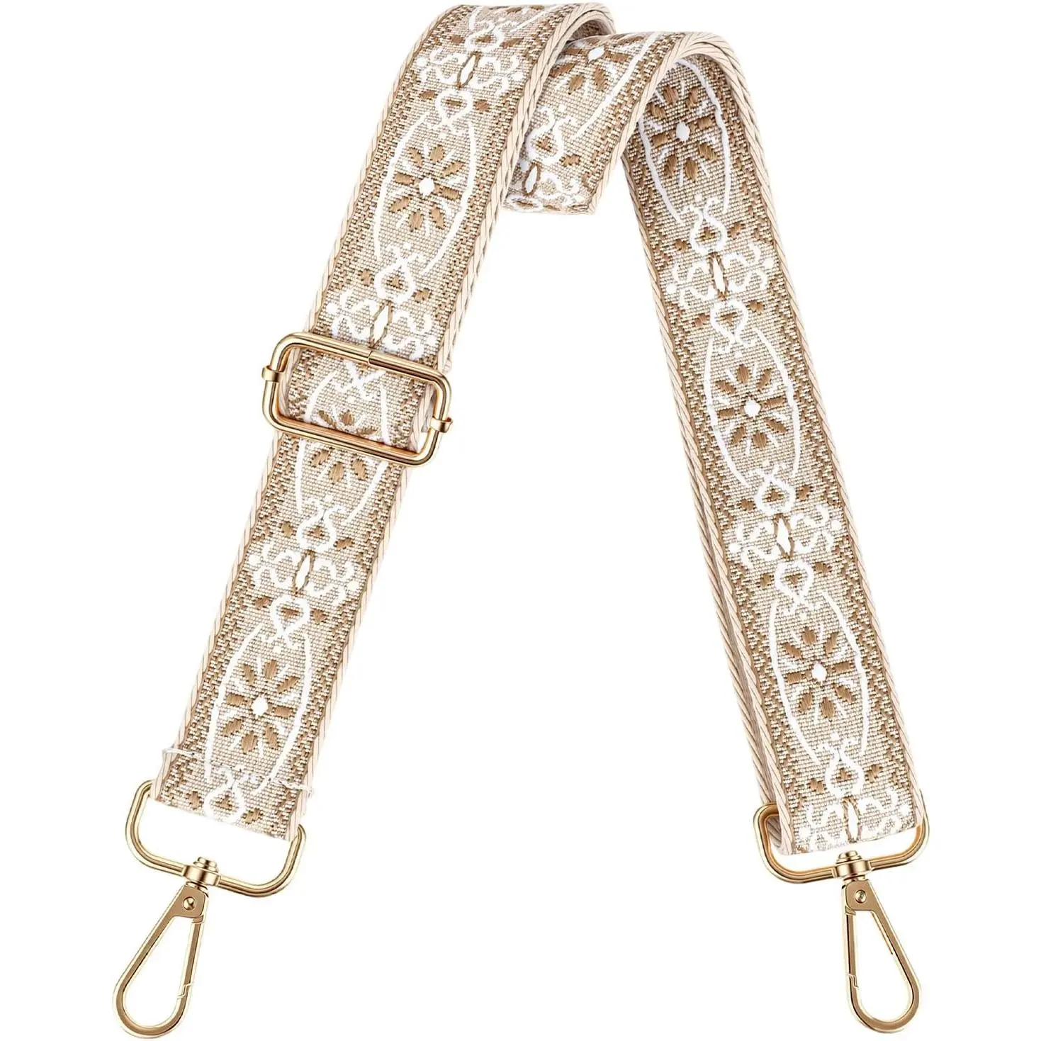 Women's Bohemian Adjustable Crossbody Bag Strap - Simple, Modern, Synthetic, Adjustable Length, Wide Design for Everyday Use, Hands-Free Wear