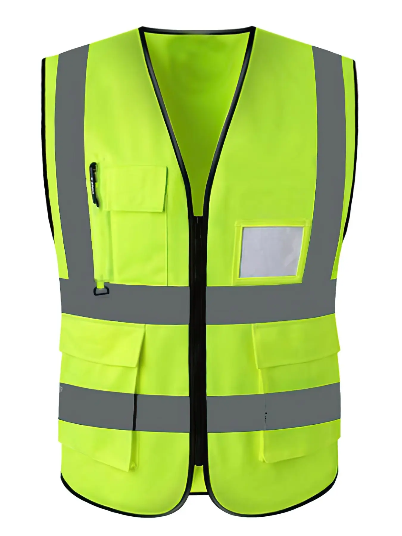 Outdoor Reflective Strip Vest, Construction Site Safety Jacket, Traffic Riding Workwear, Factory Maintenance Uniform, High Visibility Gear