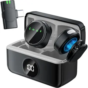 Lavalier Microphone for , with AI Noise Reduction - Plug-and-Play Clip- Mic for /iPad/Android, Long  Life Mini Portable for Vlogging, Live Streaming, Interviews