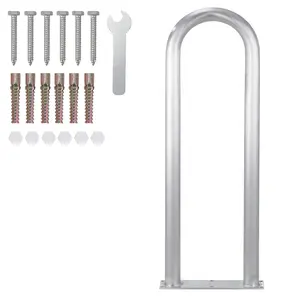 Boarding Handrail 42x13 Inch Swimming Pool Railing Aluminum Grab Bar with Base Plate Rust Proof Safety Rail for Decks Boat Spas Docks with Installation Kit