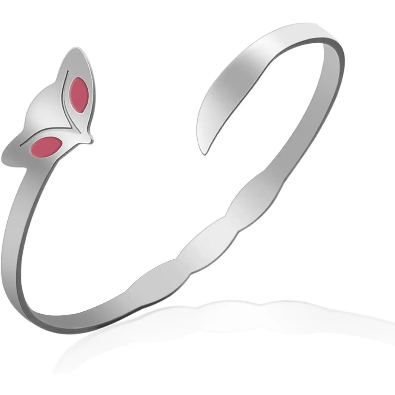Fox Bracelet for Women Open Adjustable Bangle Stainless Steel Fox Tail Bracelet  Lovers Statement
