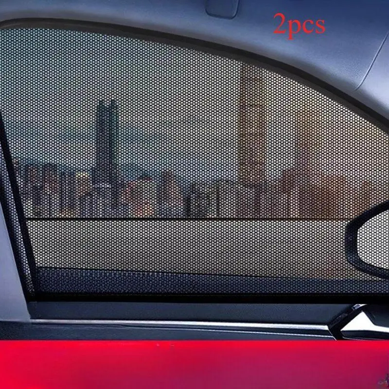 2pcs car mosquito-proof screens, car window nets, insect-proof universal car curtains, mosquito nets, outdoor car sunshades, anti-ash, Car Sun Shade Side Window