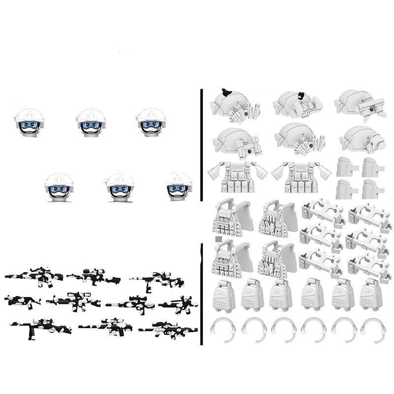 Military Army Building Blocks Ghost Modern City Special Forces Dolls Special Police Weapons and Equipment Boys Assembled popular
