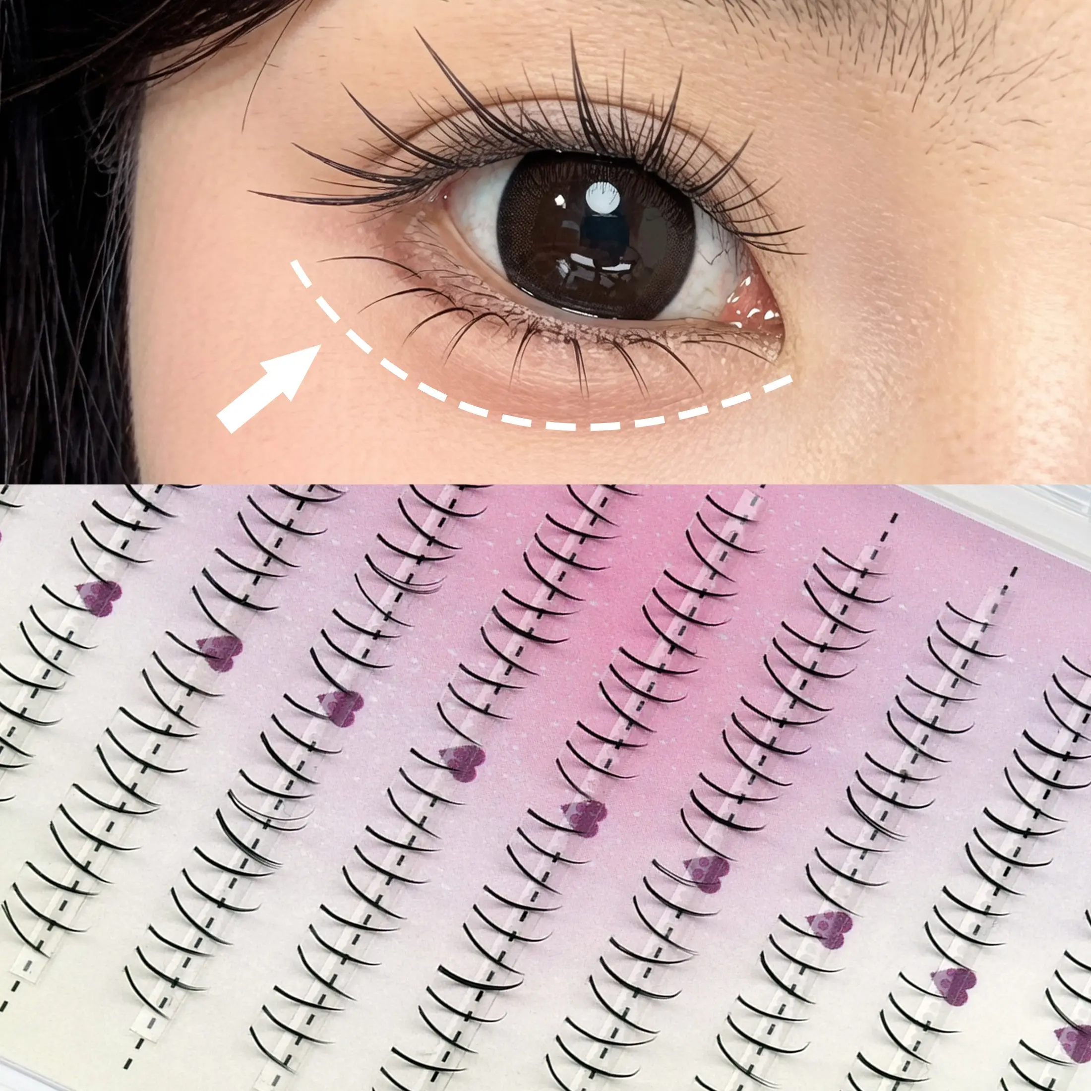 96 Pairs Cat Claw False Lashes, Fake Lashes, Transparent Band Comfortable Strap, Easy to Wear, Perfect for Beginners, Natural Eye Makeup Enhancer