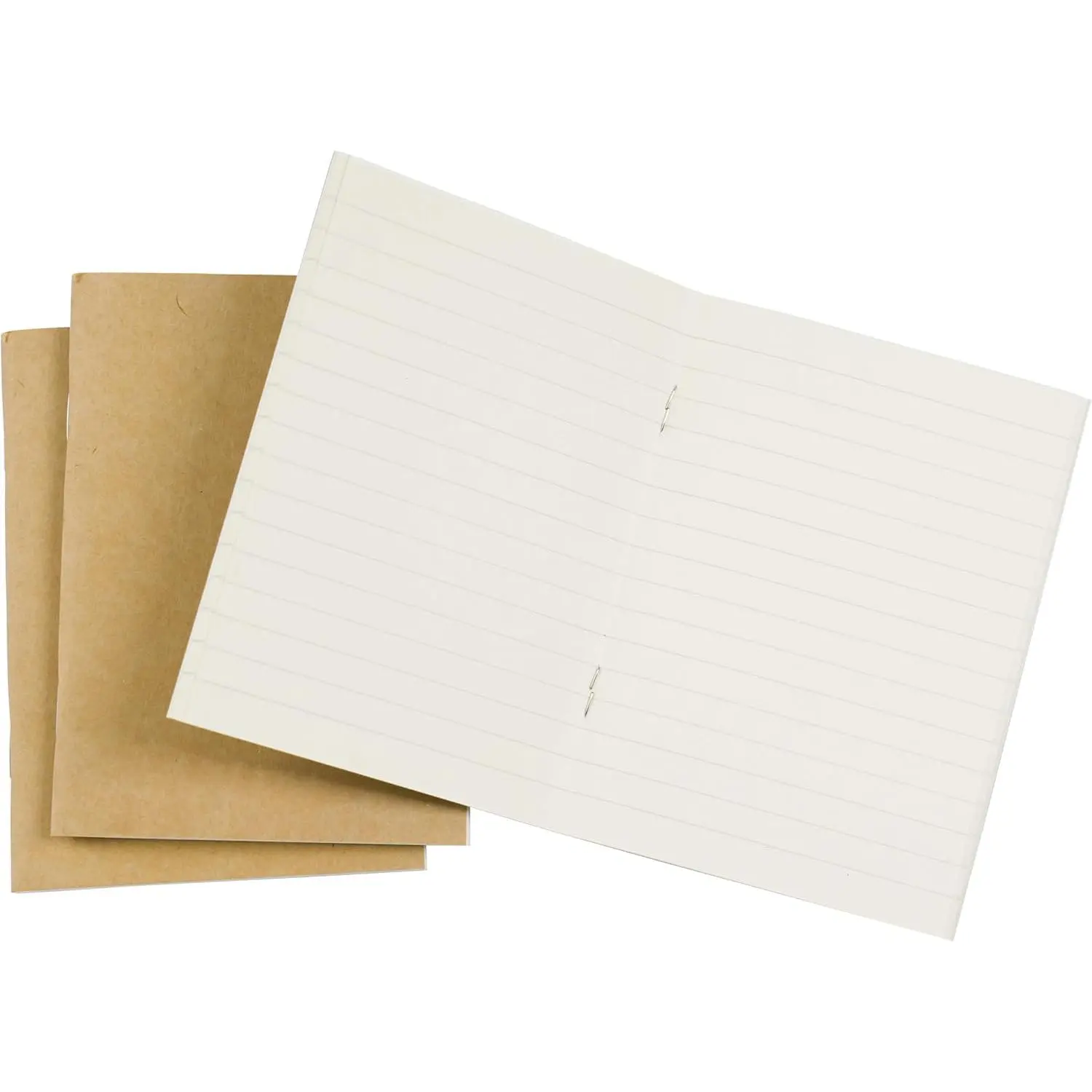 3-Piece Modern Passport-Size Travelers' Notebook Refill Insert Set, Ruled Lines, 100gsm Thick Paper