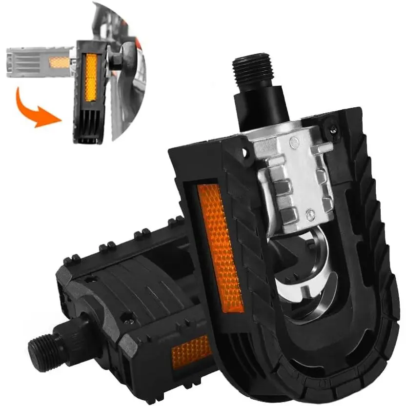 BlueSunshine  Folding Pedals  Alloy Anti-Skid Mountain Wide Platform  Pedals  9/16 Inch Road  Hybrid Pedals for BMX  MTB  City
