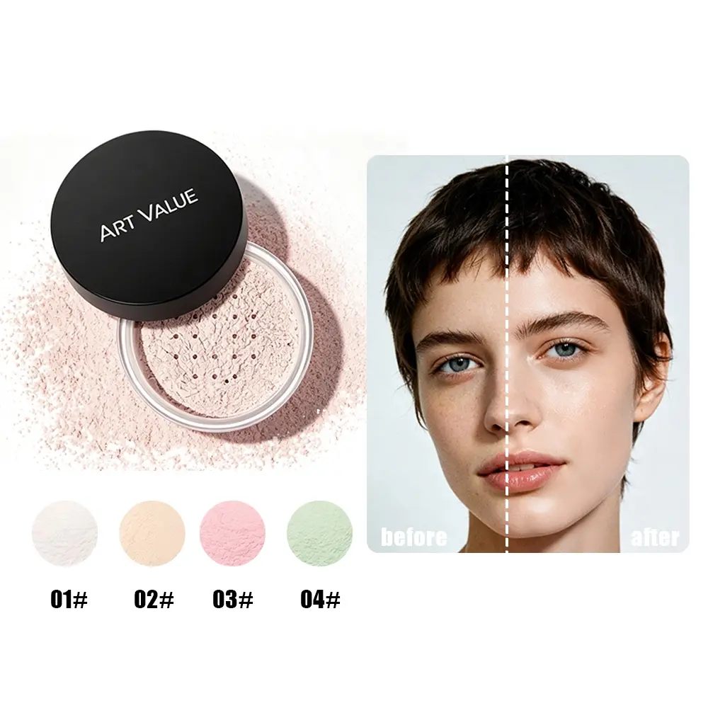 Shimmer Loose Setting Powder, Radiance Powder, Soft Focus Glitter Finishing Powder, Oil-Control & Brightening for Radiant Glow