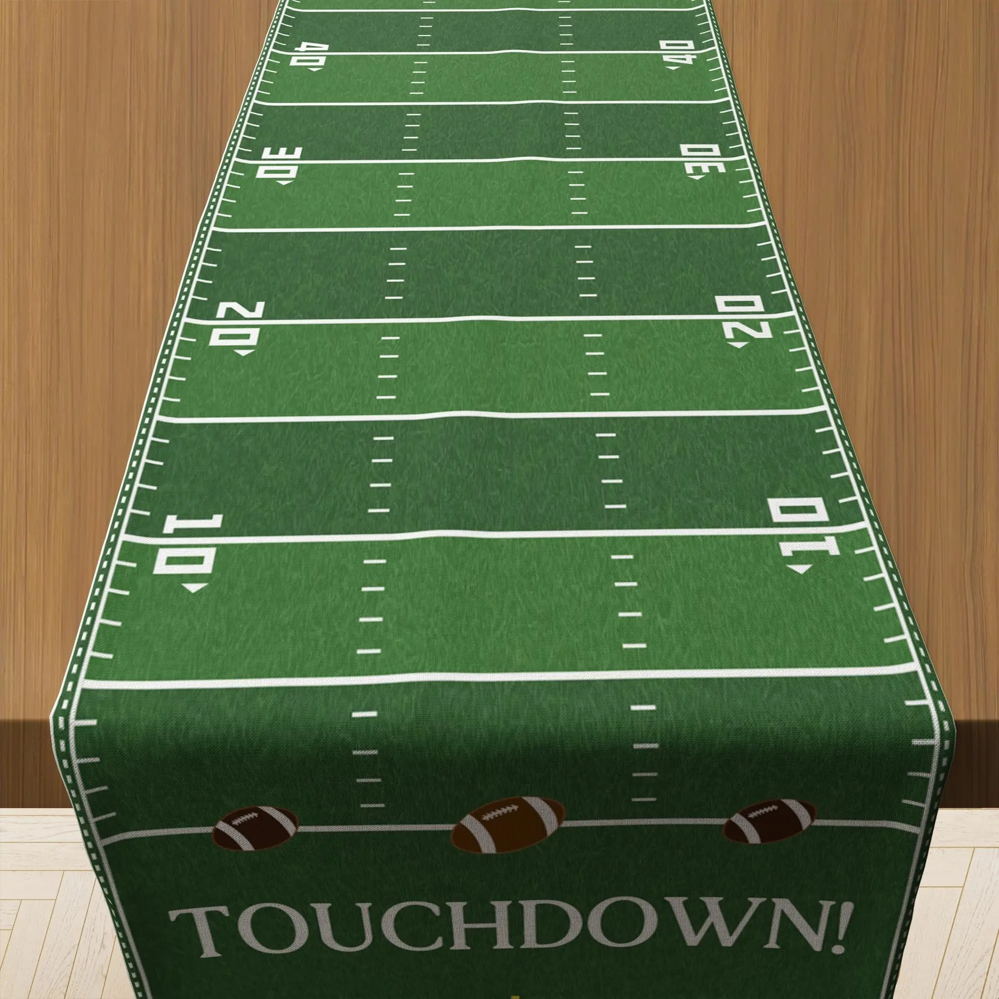 Super Bowl Football Party Decor Table Runner, Game Day Theme Birthday Decoration, Home Festival Banner, Sports Event Supplies