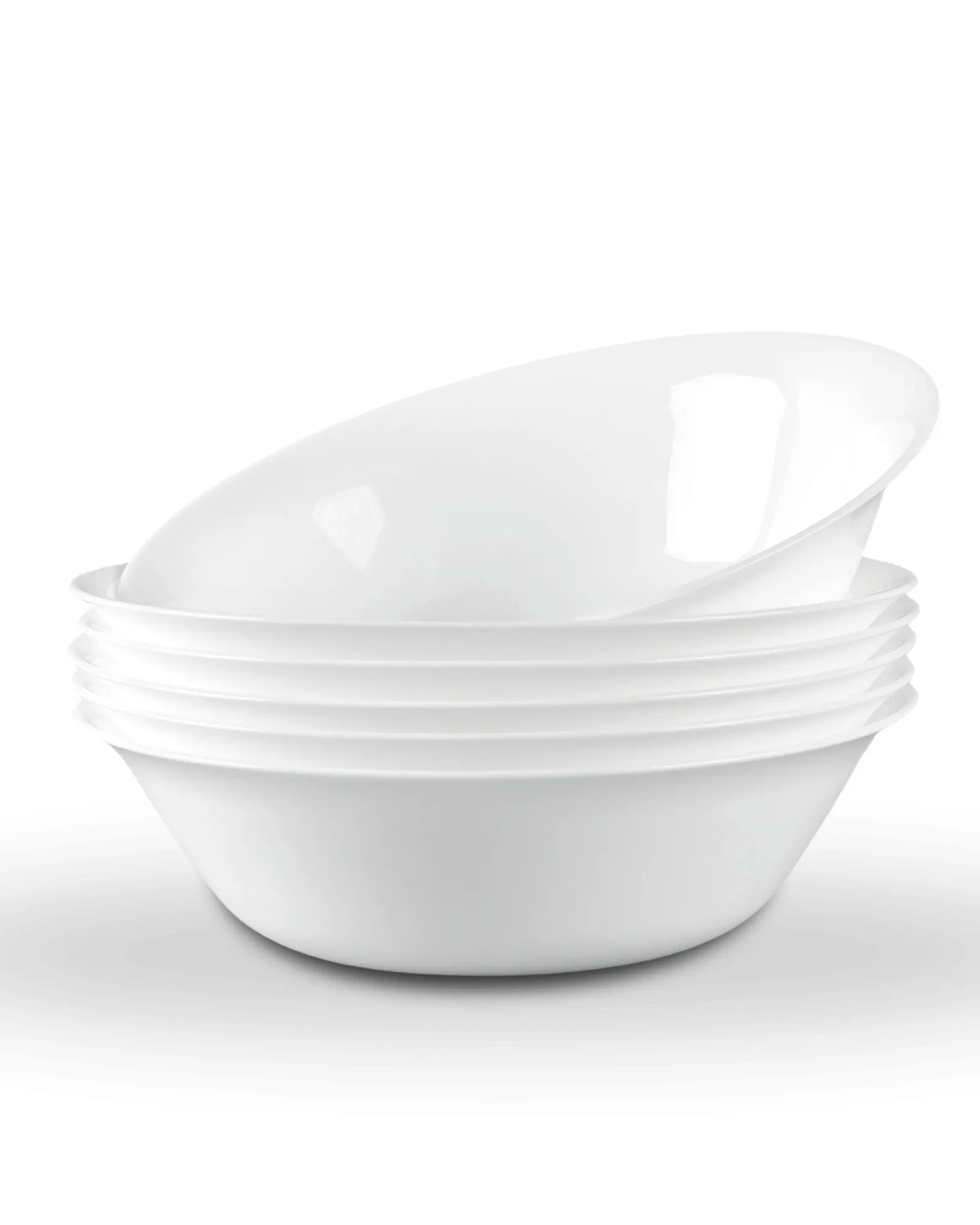 14 OZ (16 OZ MAX) Opal Glass Cereal Bowl Set of 6, 6.5 inch Dishwasher & Microwave Safe Round Bowls for Soup, Salad and Rice