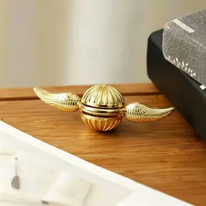 Golden Finger Spinner, Zinc Alloy Material, Durable Design, Perfect for Stress Relief & Entertainment, Ideal Gift Idea