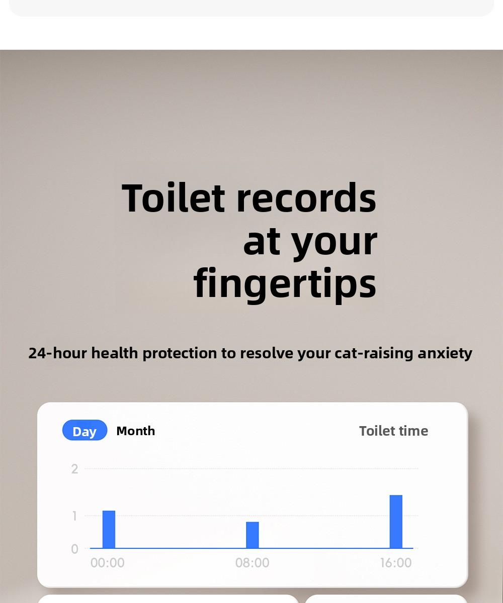 Smart app-controlled cat litter box, fully automatic, extra-large, anti-splash, enclosed cat toilet