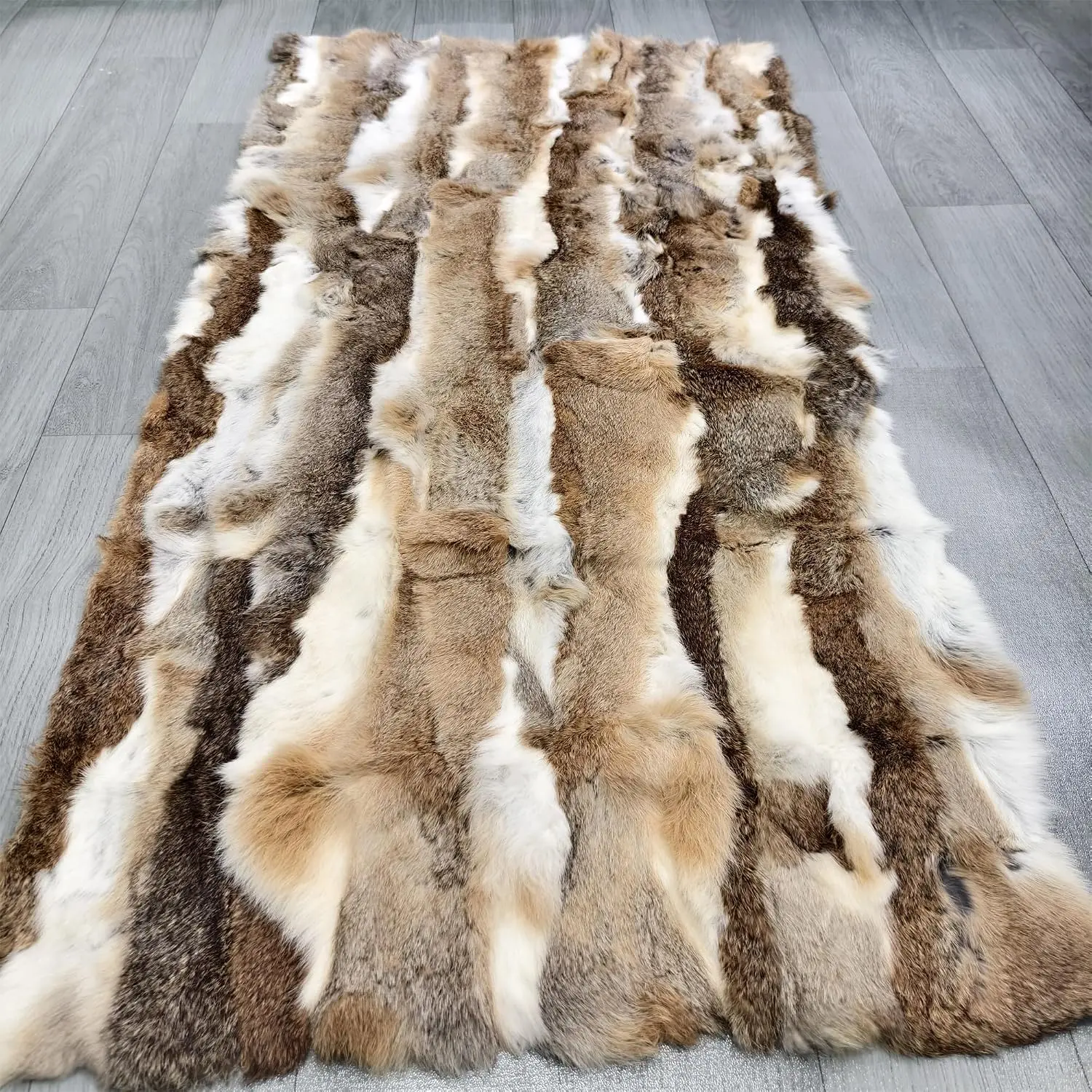 Sofa Bed Throw Blanket,Rug, Pelt   Blankets/Plates Furry Soft Warm Lush Throw  Decoration Reprocessed DIY Materials (21.65" x 43.3" Tan)