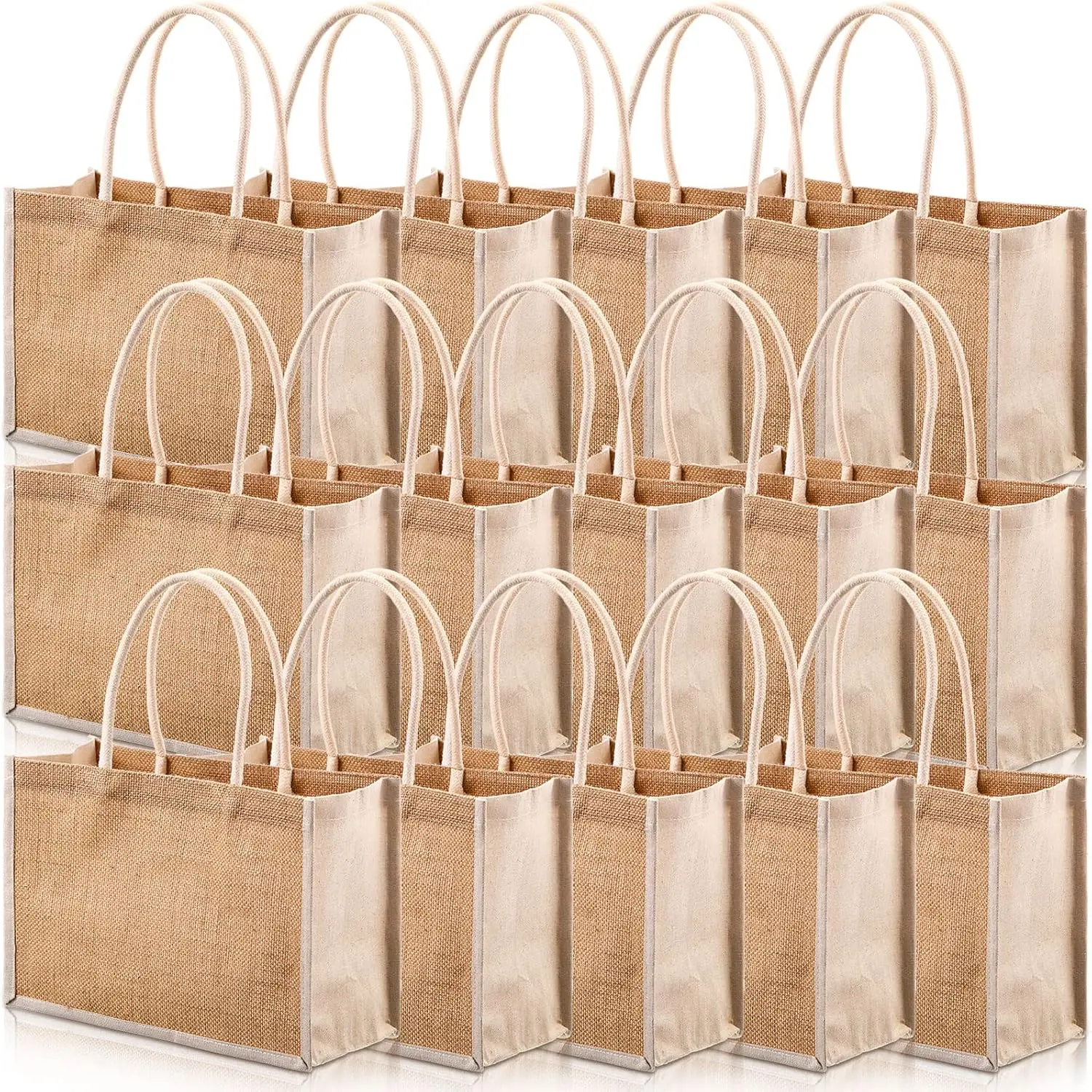 16 count Jute Tote  Burlap  Bags for Bridesmaid Wedding