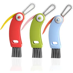 3 in 1 Cup Lid Gap Cleaning Brush Set, 3PCS Multifunctional Bottle Cleaner Bottle Cleaning Brush for Bottle Gaps Home Kitchen Cleaning Tools